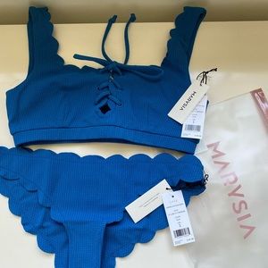 Marysia scalloped bikini set